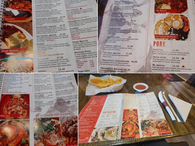 Los Toritos Menu