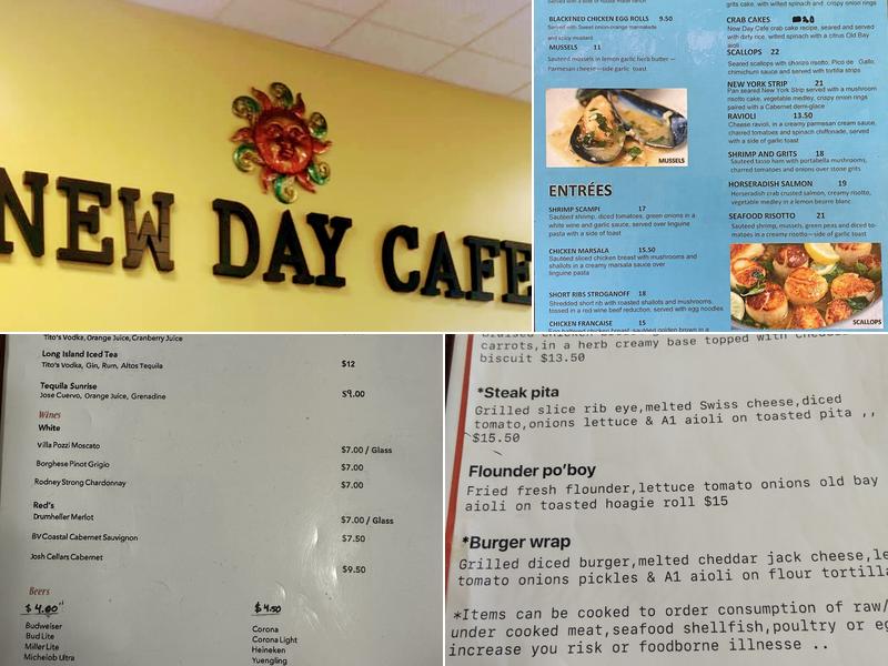 New Day Cafe Menu