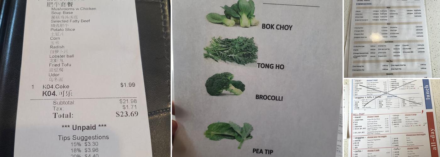Mala Hotpot Evendale Menu