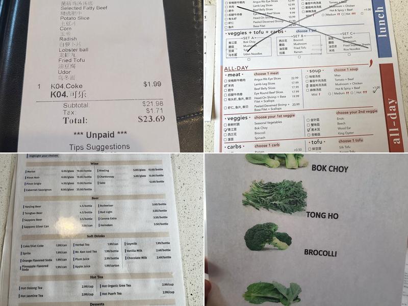 Mala Hotpot Evendale Menu