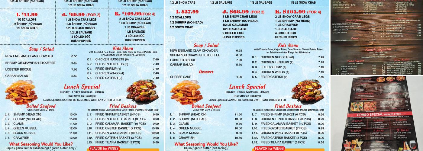 Blue Crab Juicy Seafood & Bar Menu
