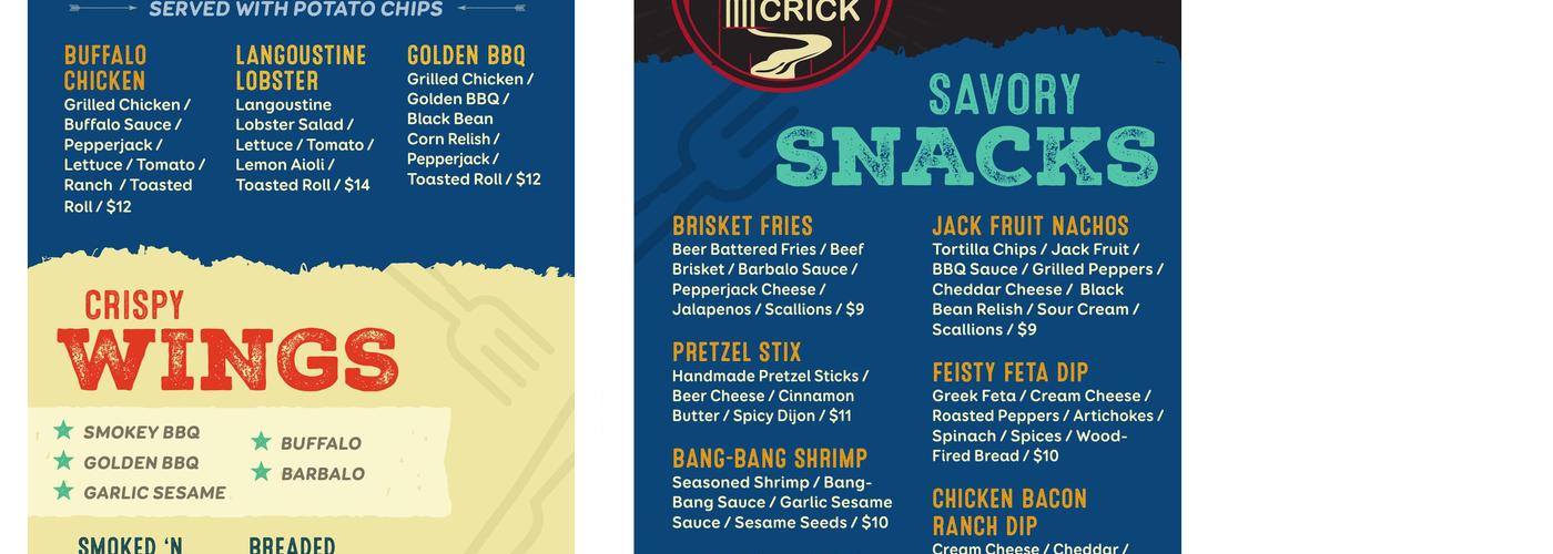 4KD Crick Brewery Menu