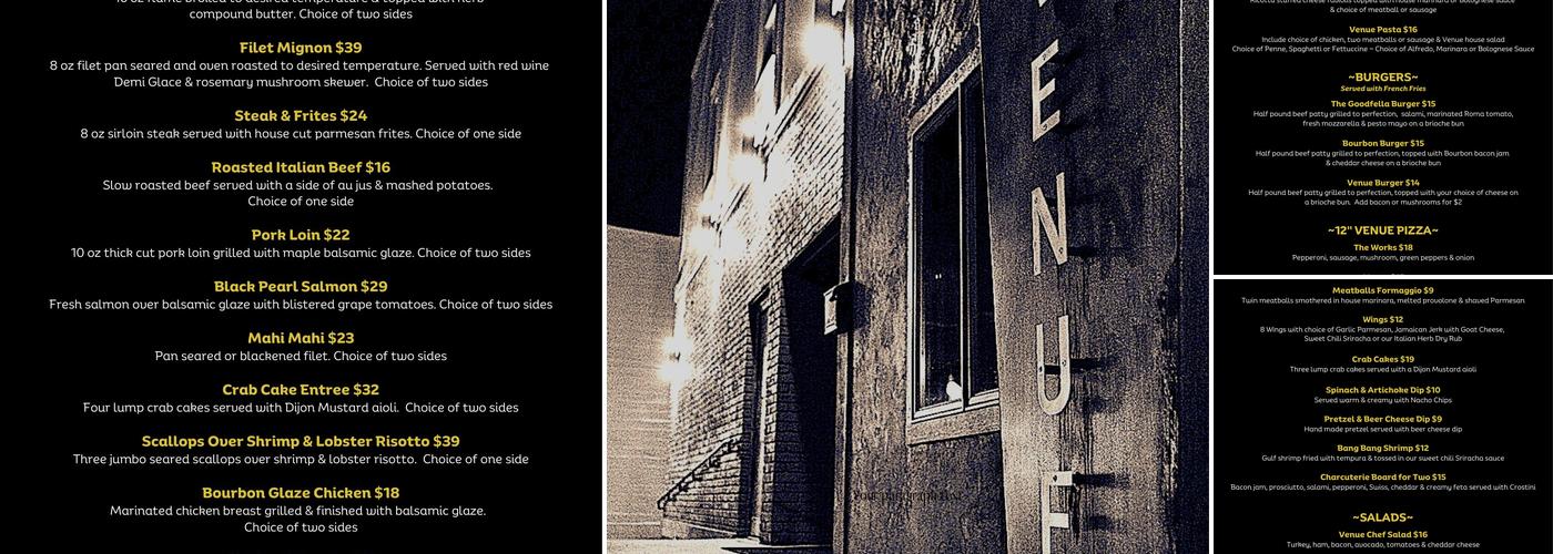 The Venue Menu