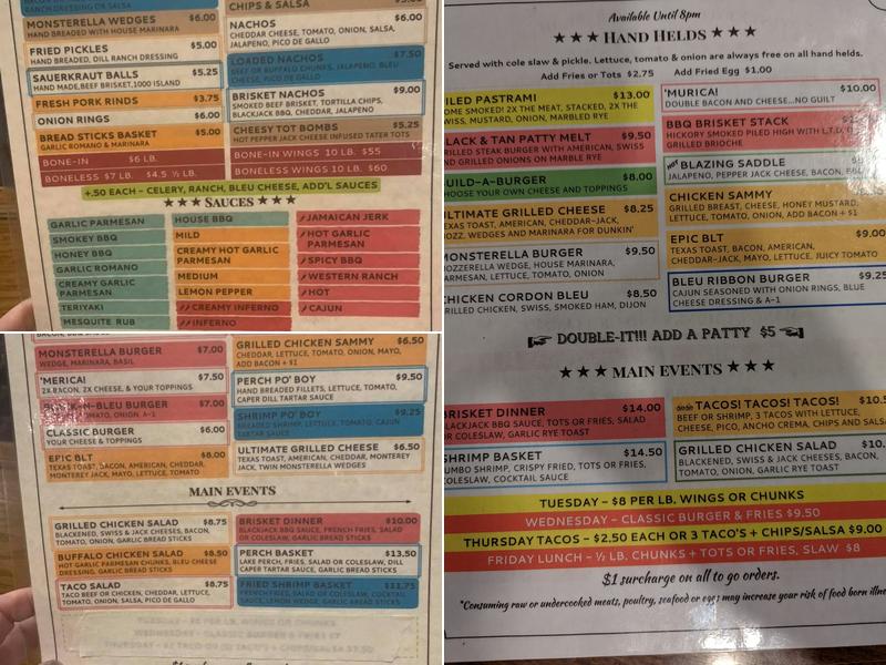 West State Street Bar and Grill Menu