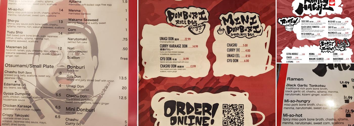 Ramen Hachi Menu