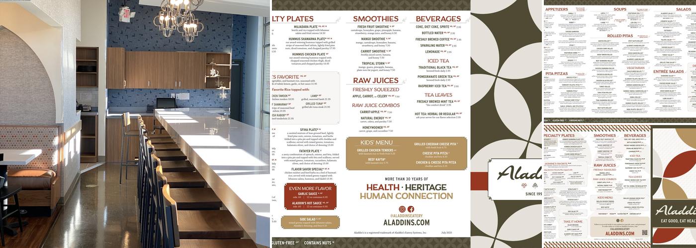 Aladdin's Eatery Powell Menu