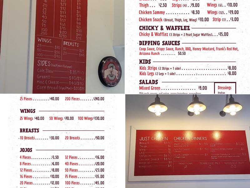 The Crispy Coop Menu