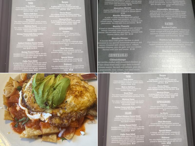 La Antigua Mexican Grill Menu