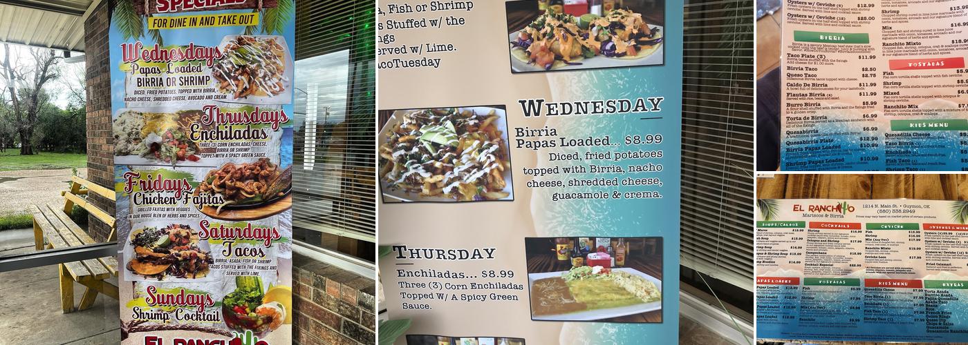 El Ranchito Menu