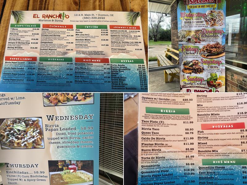 El Ranchito Menu
