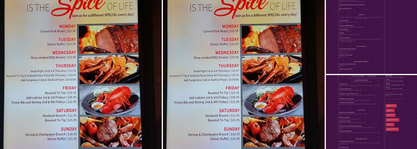 Traditions Dining Menu