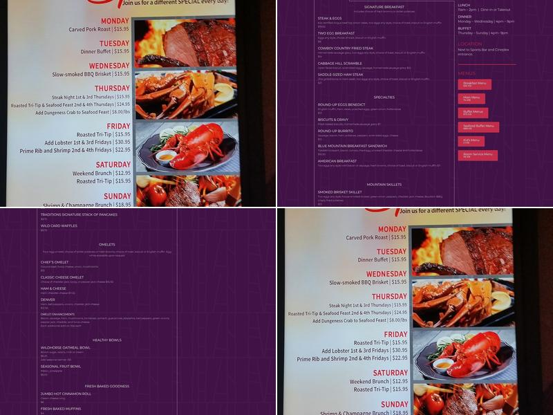 Traditions Dining Menu