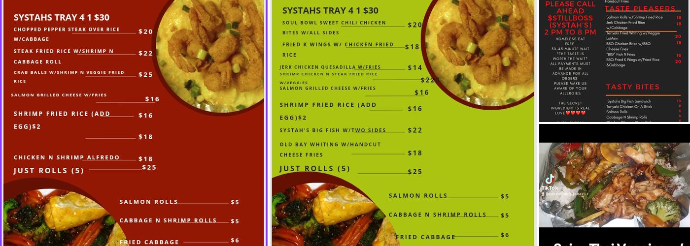 Systahs LLC Menu