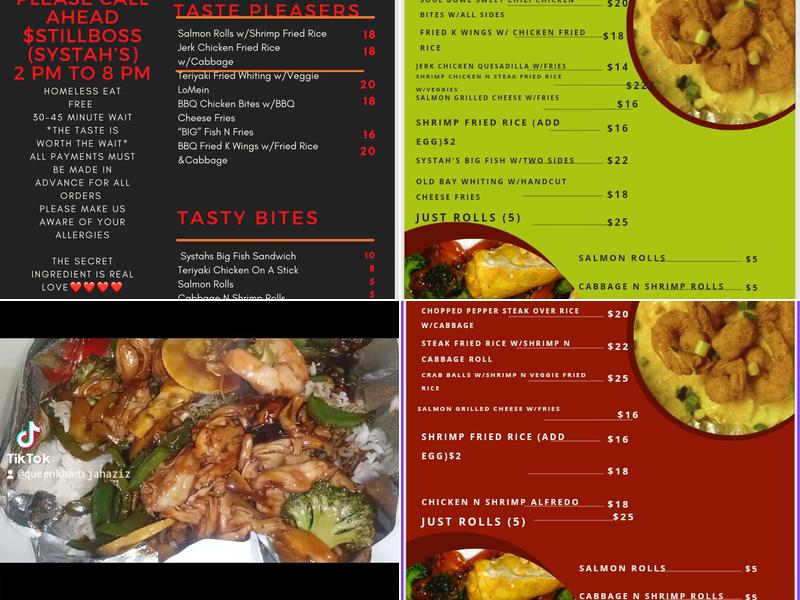 Systahs LLC Menu