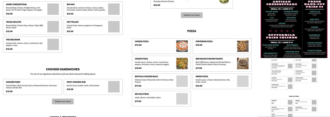 Reds Kitchen Bar Menu