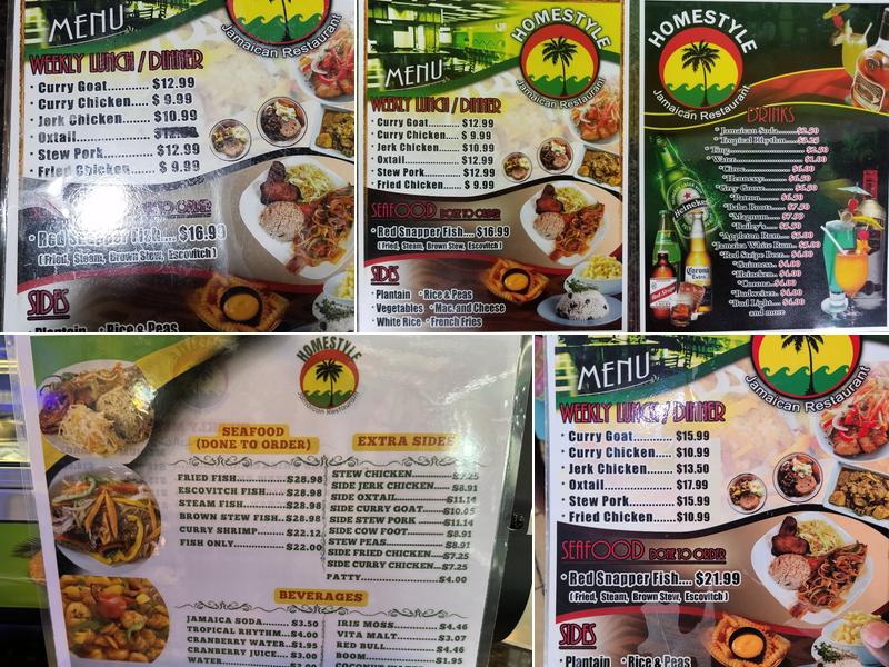 HOMESTYLE RESTAURANT Menu