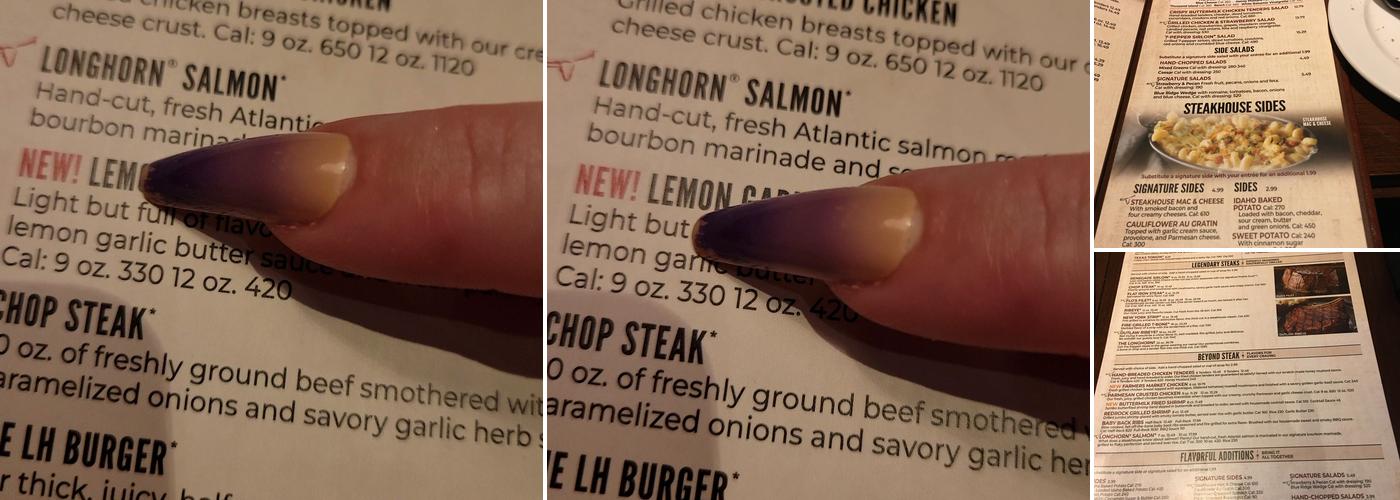 LongHorn Steakhouse Menu