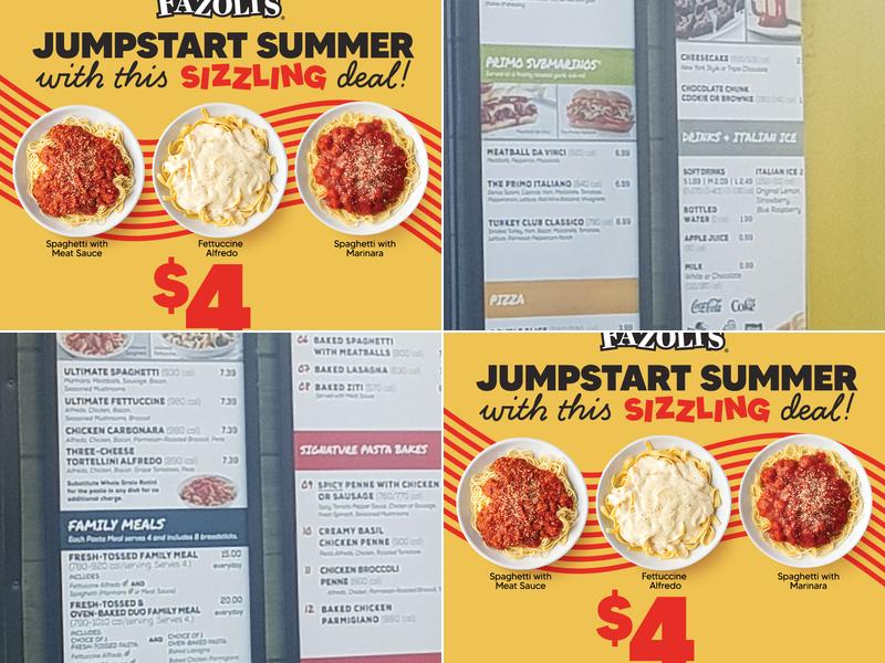 Fazoli's Menu