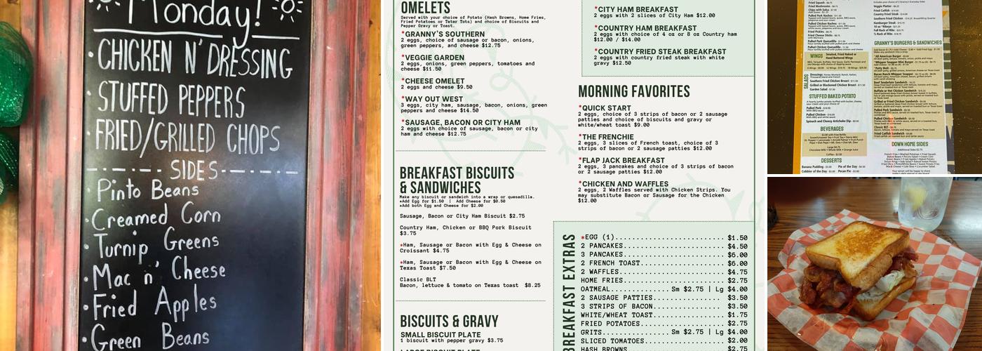 Granny’s Brier Patch Menu