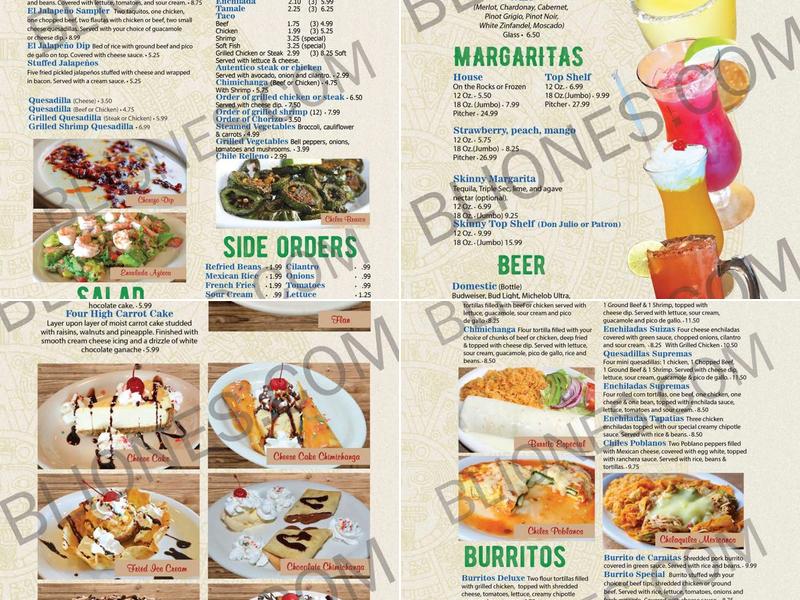 Los Jalapenos Menu