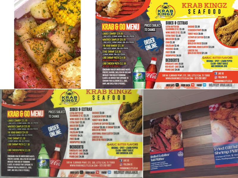 Krab Kingz Seafood Little Elm Menu