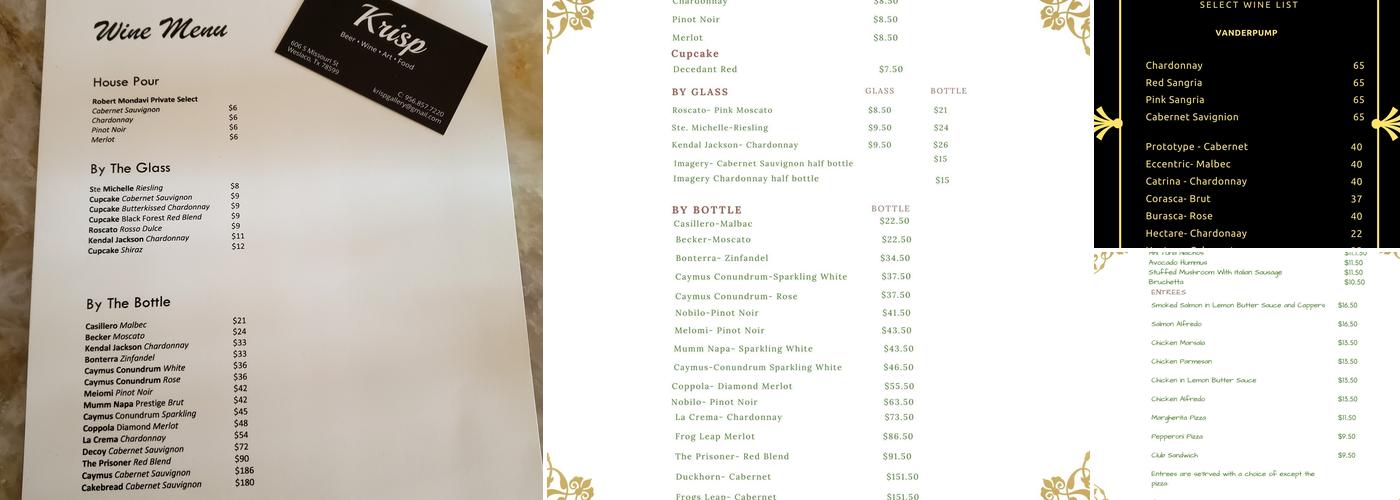 Krisp Menu
