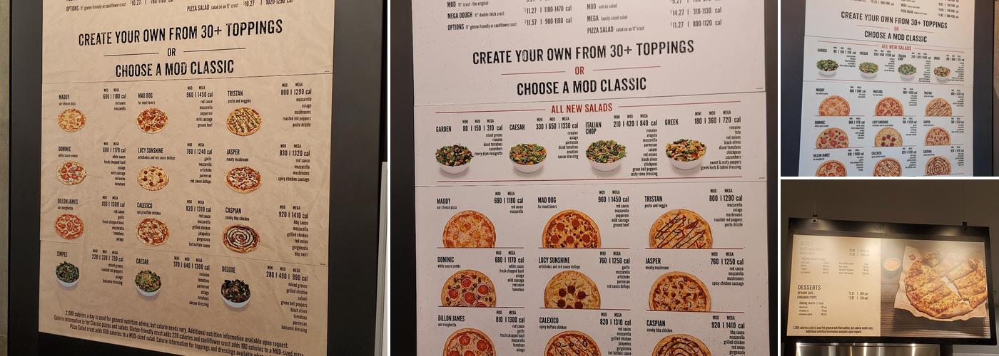 MOD Pizza Menu