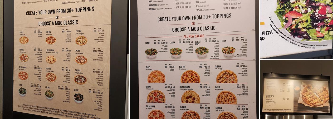 MOD Pizza Menu