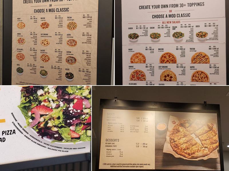 MOD Pizza Menu