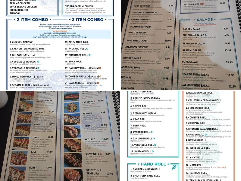 Hooked on Sushi Menu