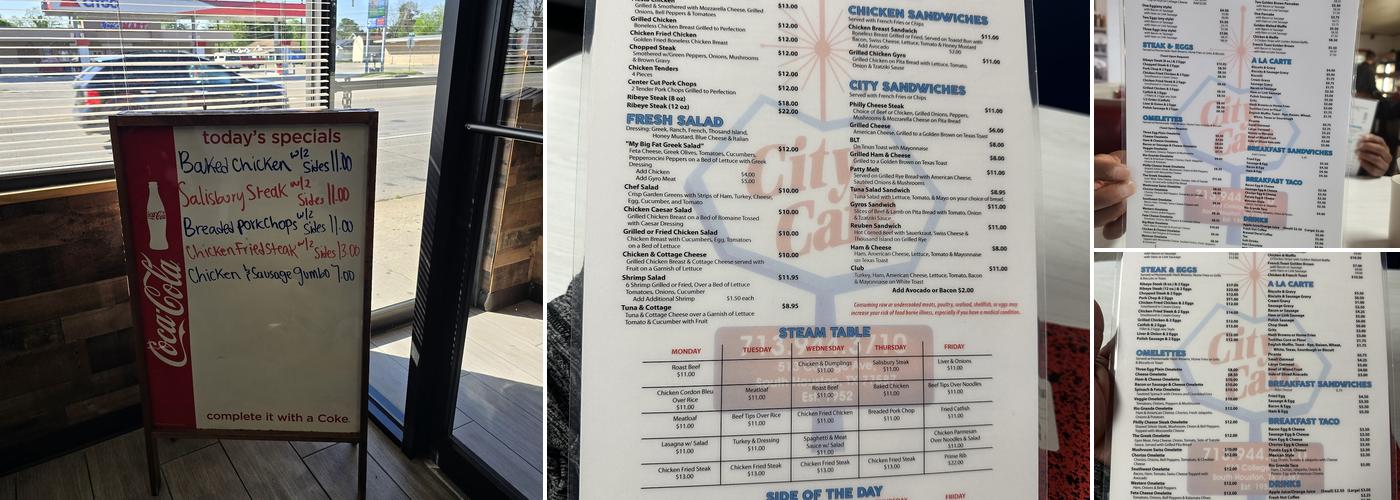 City Cafe Menu