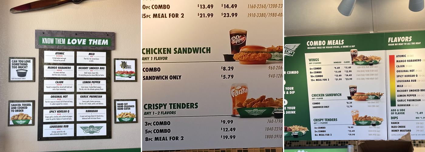 Wingstop Menu