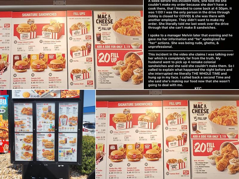 KFC Menu