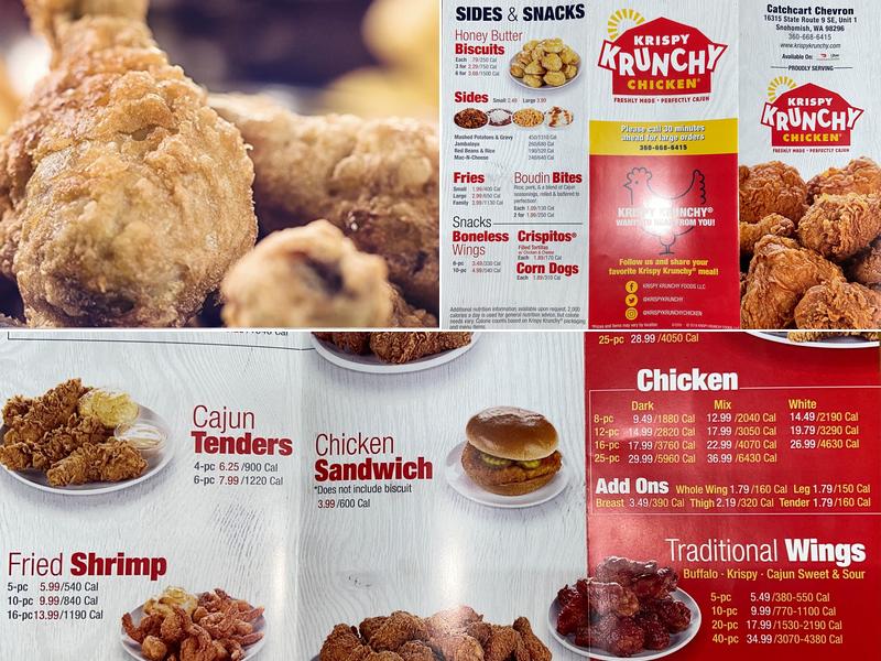 Krispy Krunchy Chicken Menu
