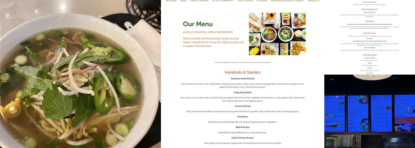 Bambuza Vietnam Kitchen & Bar Menu