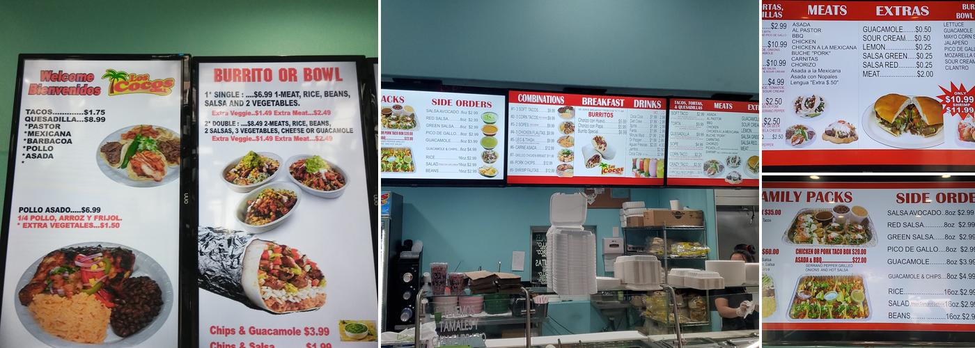 Los cocos grill Menu