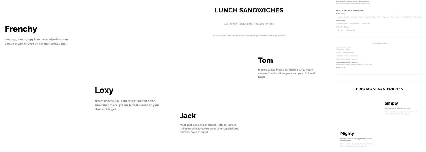 Cedar Street Bagel Company Menu