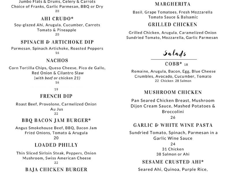 Island Lodge by Al Lago Menu