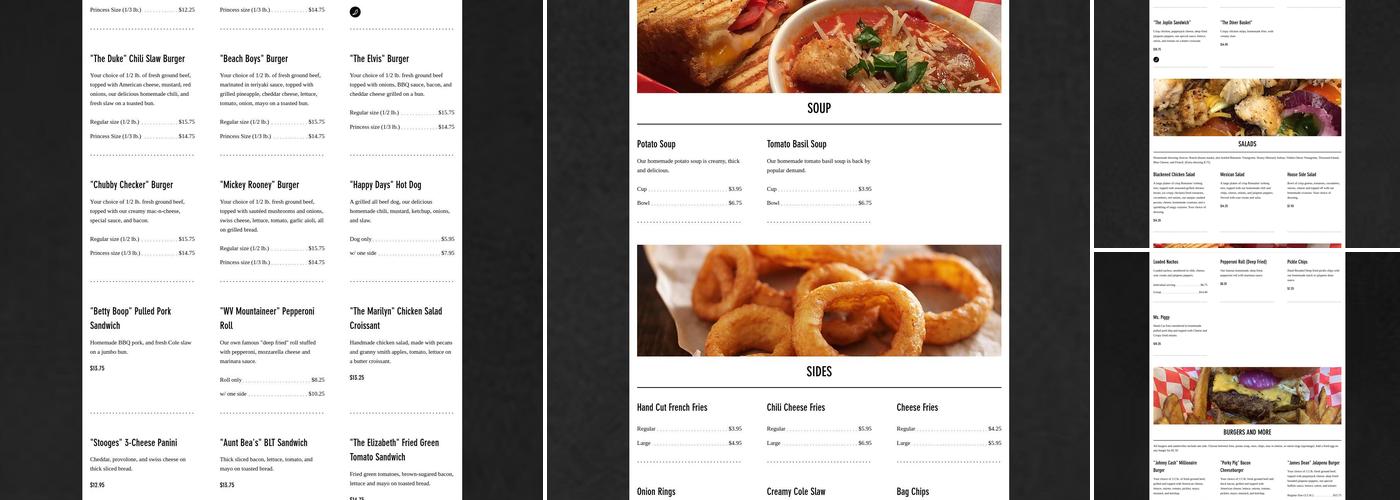 Corner Shop Menu