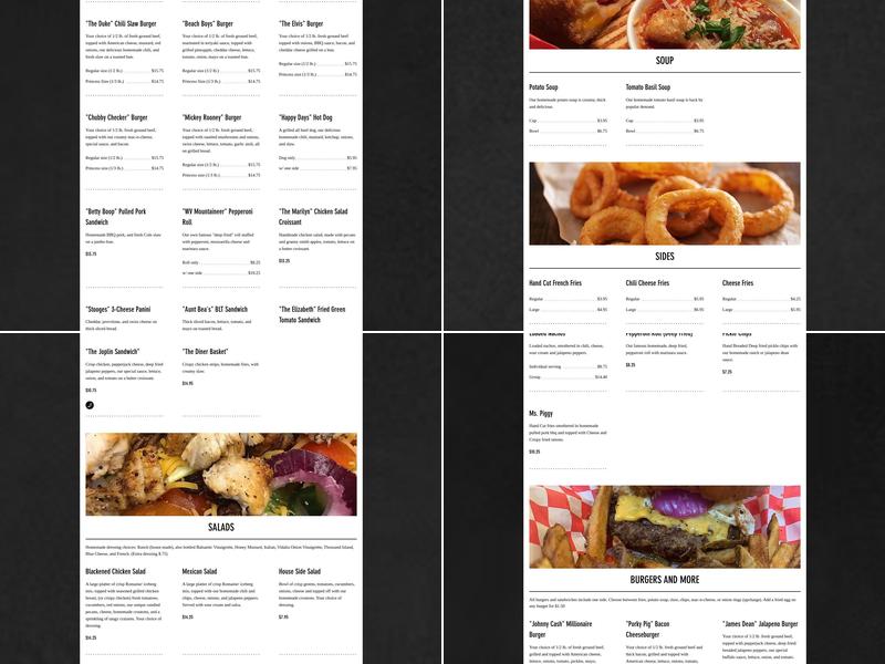Corner Shop Menu