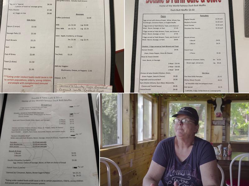 Double B Farm Country Store & Café Menu