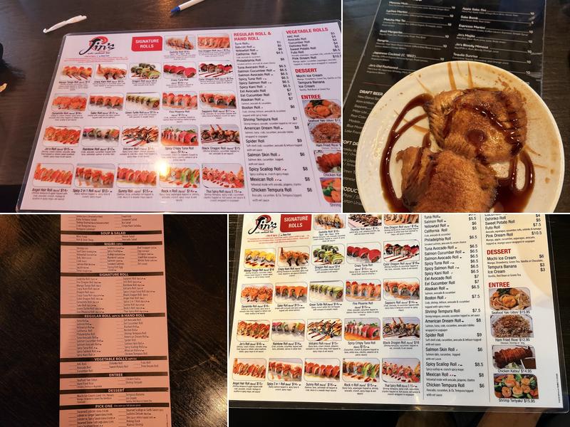 Jin's Sushi Seafood & Bar Menu
