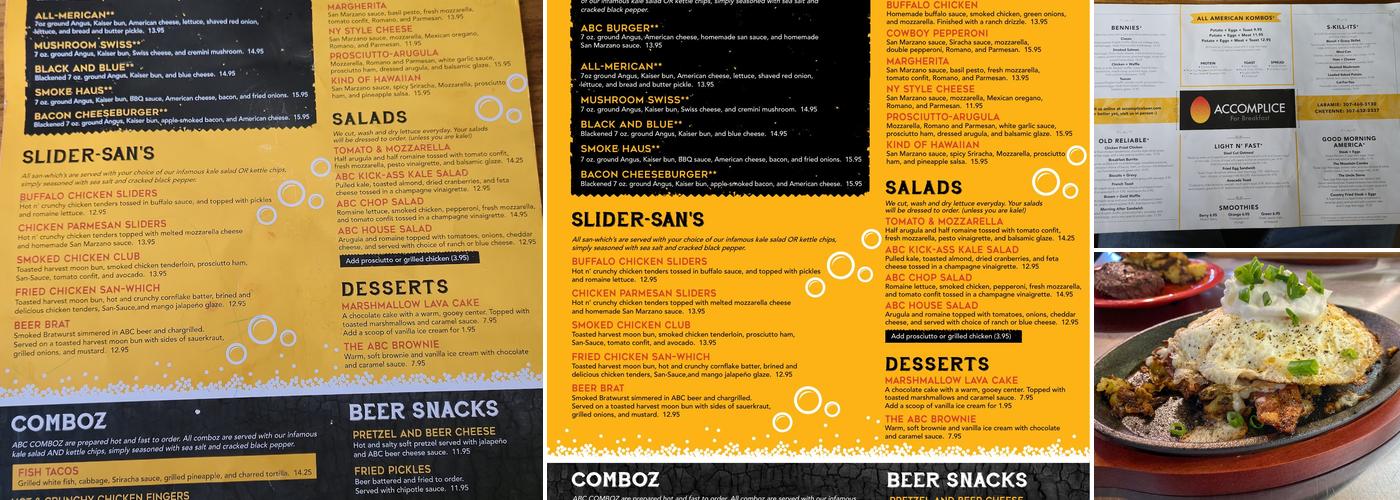 Accomplice For Breakfast - Cheyenne Menu