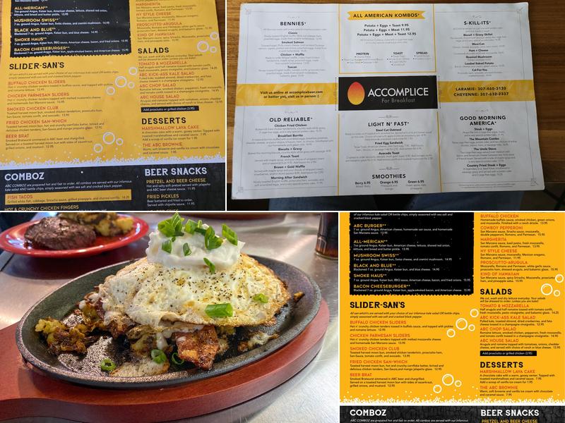 Accomplice For Breakfast - Cheyenne Menu