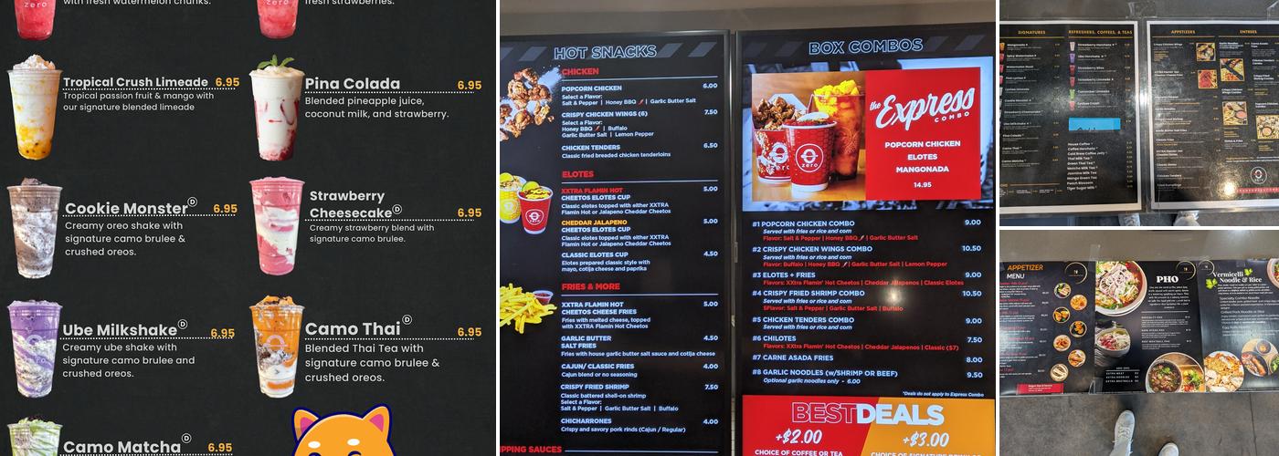 Zero Degrees Denver Menu