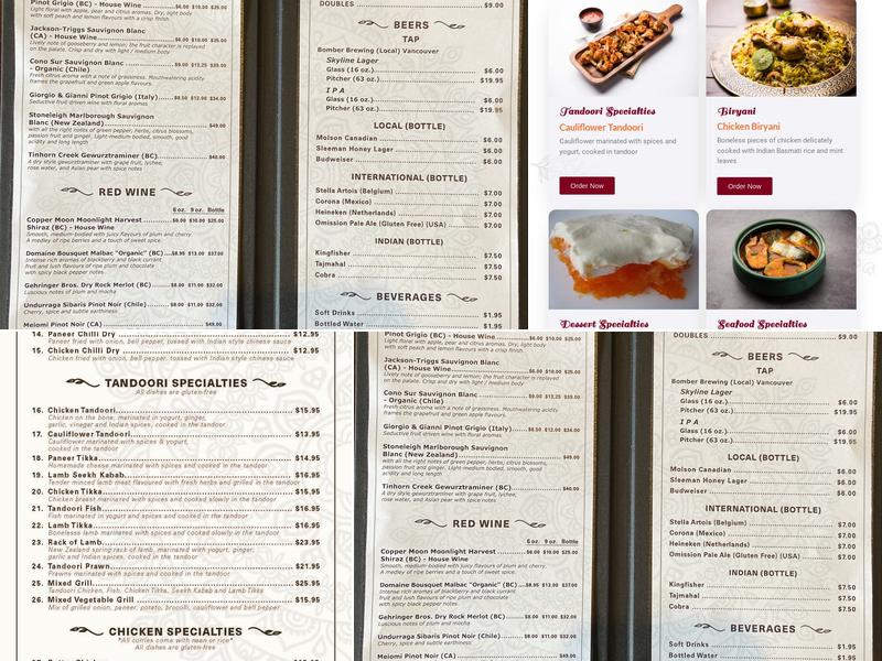 Indian Roti Kitchen Menu