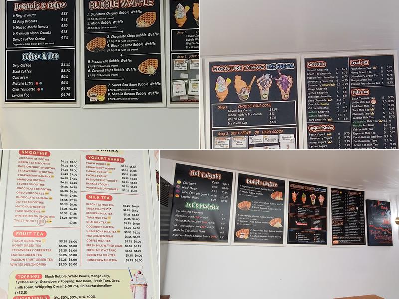 Not A Waffle & Bronuts Menu