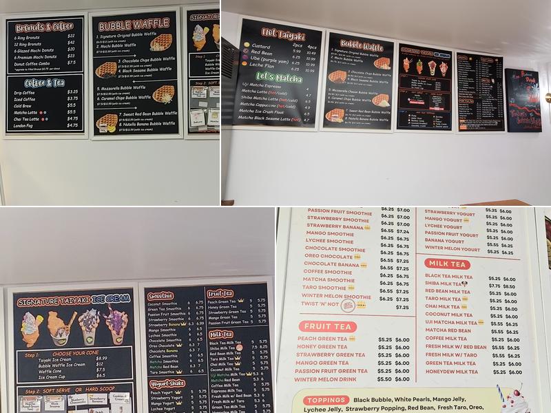 Not A Waffle & Bronuts Menu