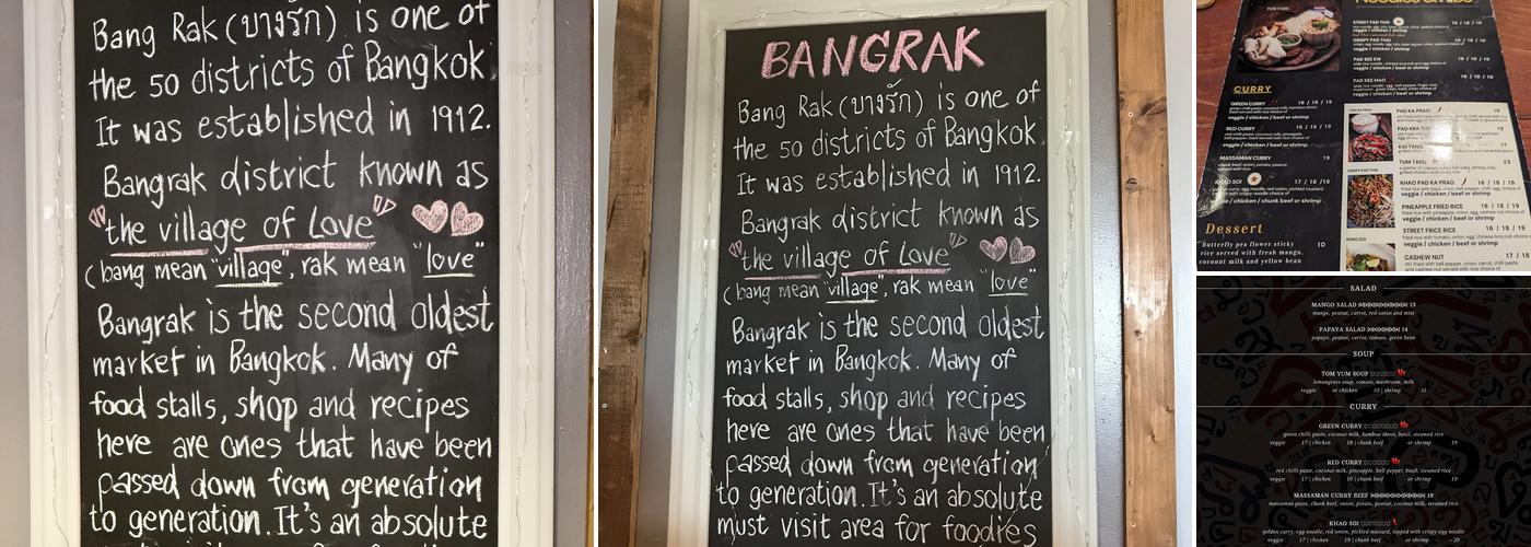 Bangrak Menu