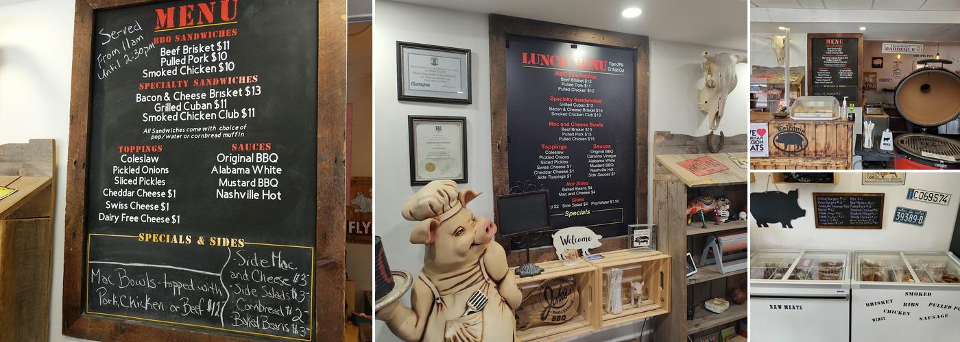 Stuttering John's Smokehouse Menu